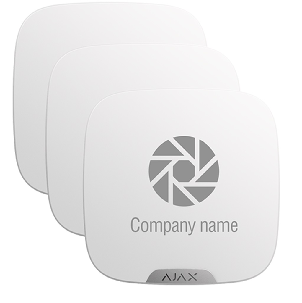 10X-BRANDPLATES-W Cubierta personalizable STREETSIRENCUSTOM blanco