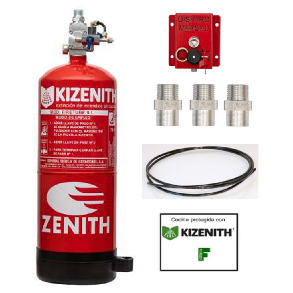 22004014 Kit Extinción Campana Cil 9L KIZENITH FIRETUBE