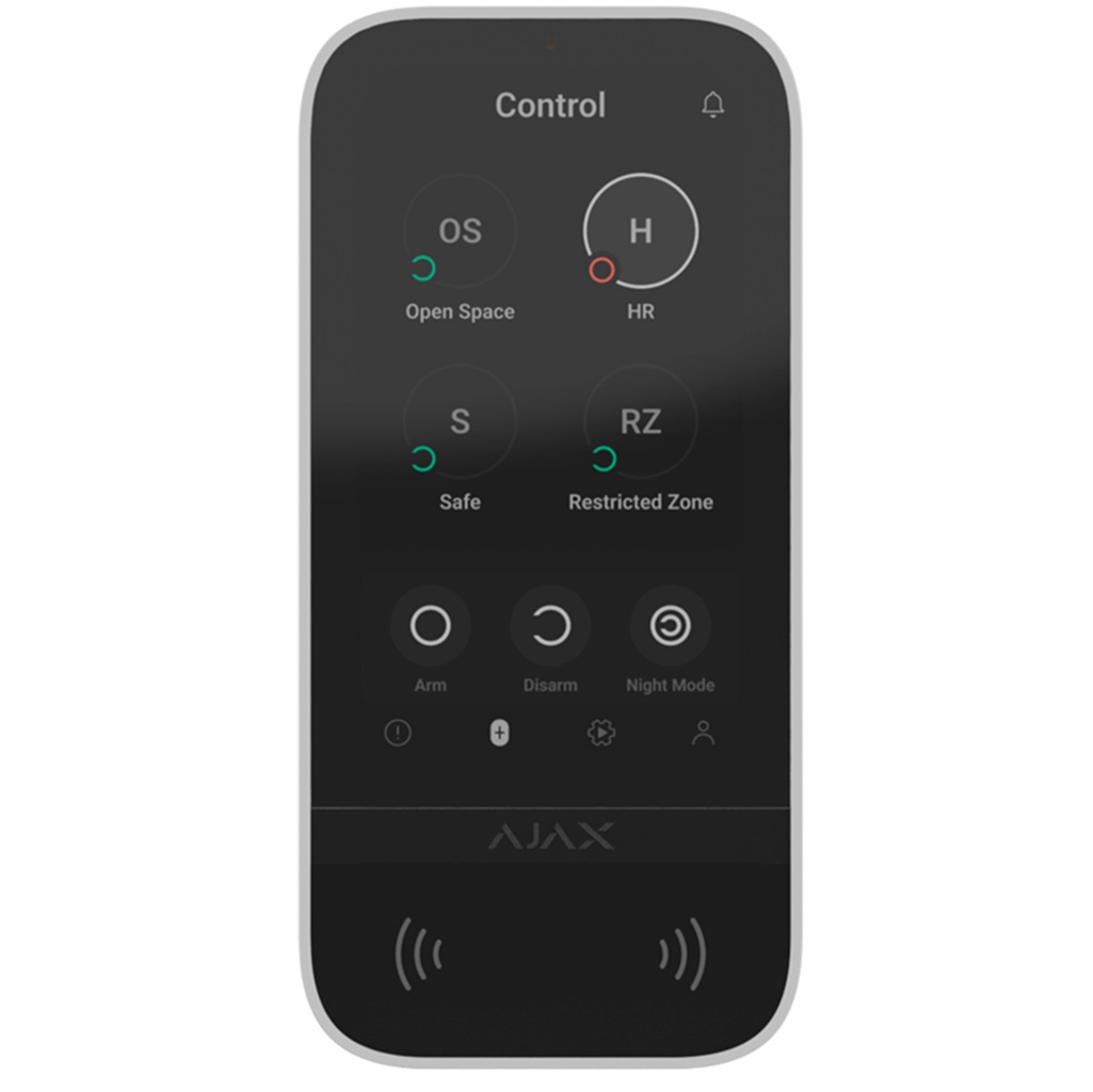 KEYPADTOUCHSCREEN-W Teclado bidireccional pantalla RFID AJAX G2 blanco