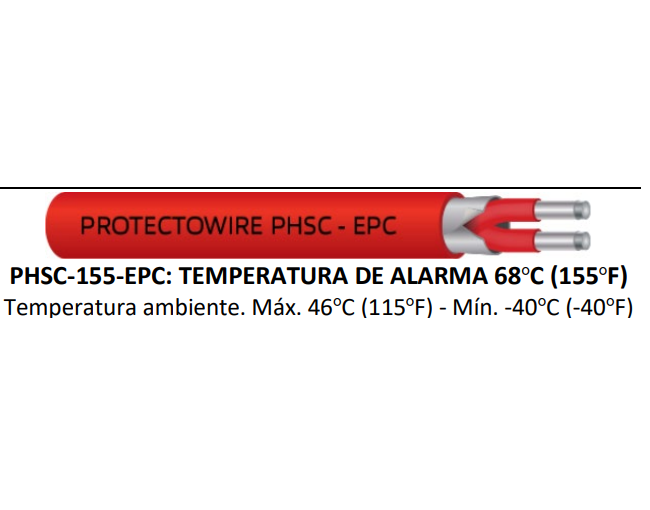 PHSC-155-EPC-M Cable térmico EPC Termofusor con fiador 68ºC