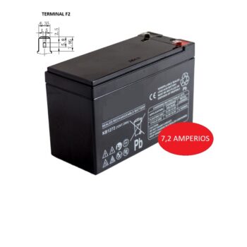 GP1272 Batería de 12v 7,2 Ah Kaise F2 Alto rendimiento