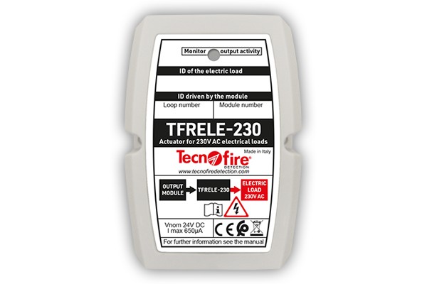 TFRELE-230 Módulo 1 salida 230 VCA 5A TecnoFire